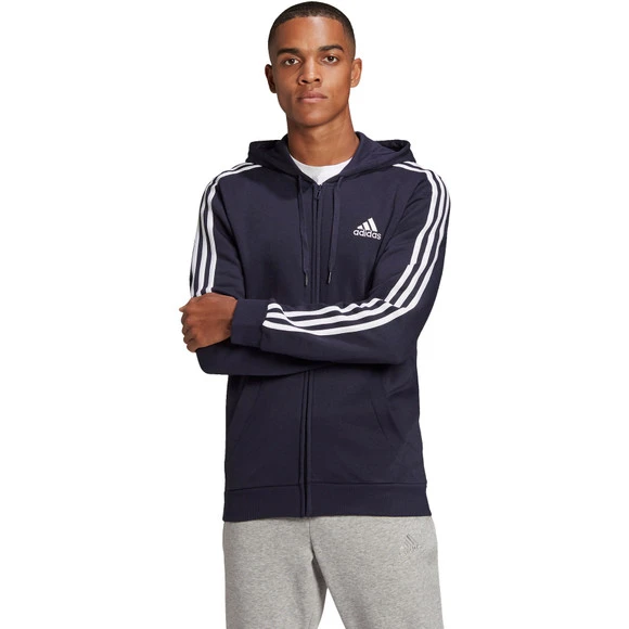 Adidas Essentials Fleece FZ Jacke Herren Navy – Bild 3