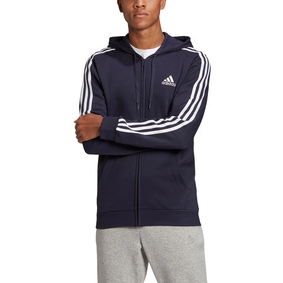Adidas Essentials Fleece FZ Jacke Herren Navy – Bild 4