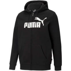 Puma Essential Big Logo Full-Zip Hoodie Schwarz